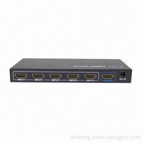3D 5-way HDMI® Switches with RC Controller